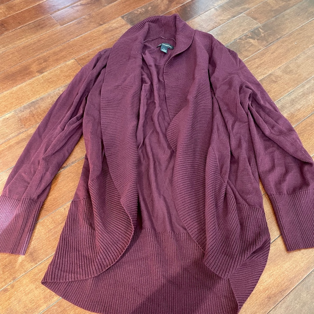 INC International Concepts Burgundy Cardigan, size XXL
